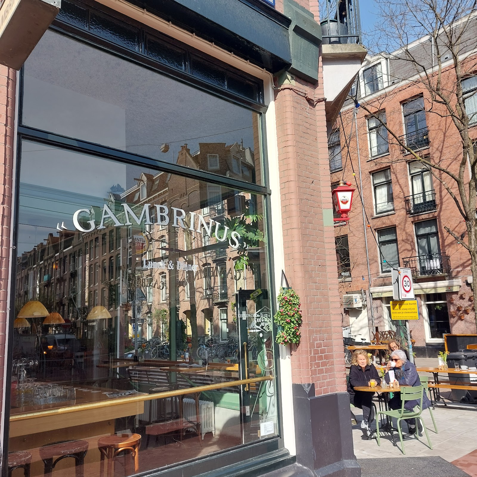 Café Gambrinus brown café on Ferdinand Bolstraat in De Pijp, Amsterdam