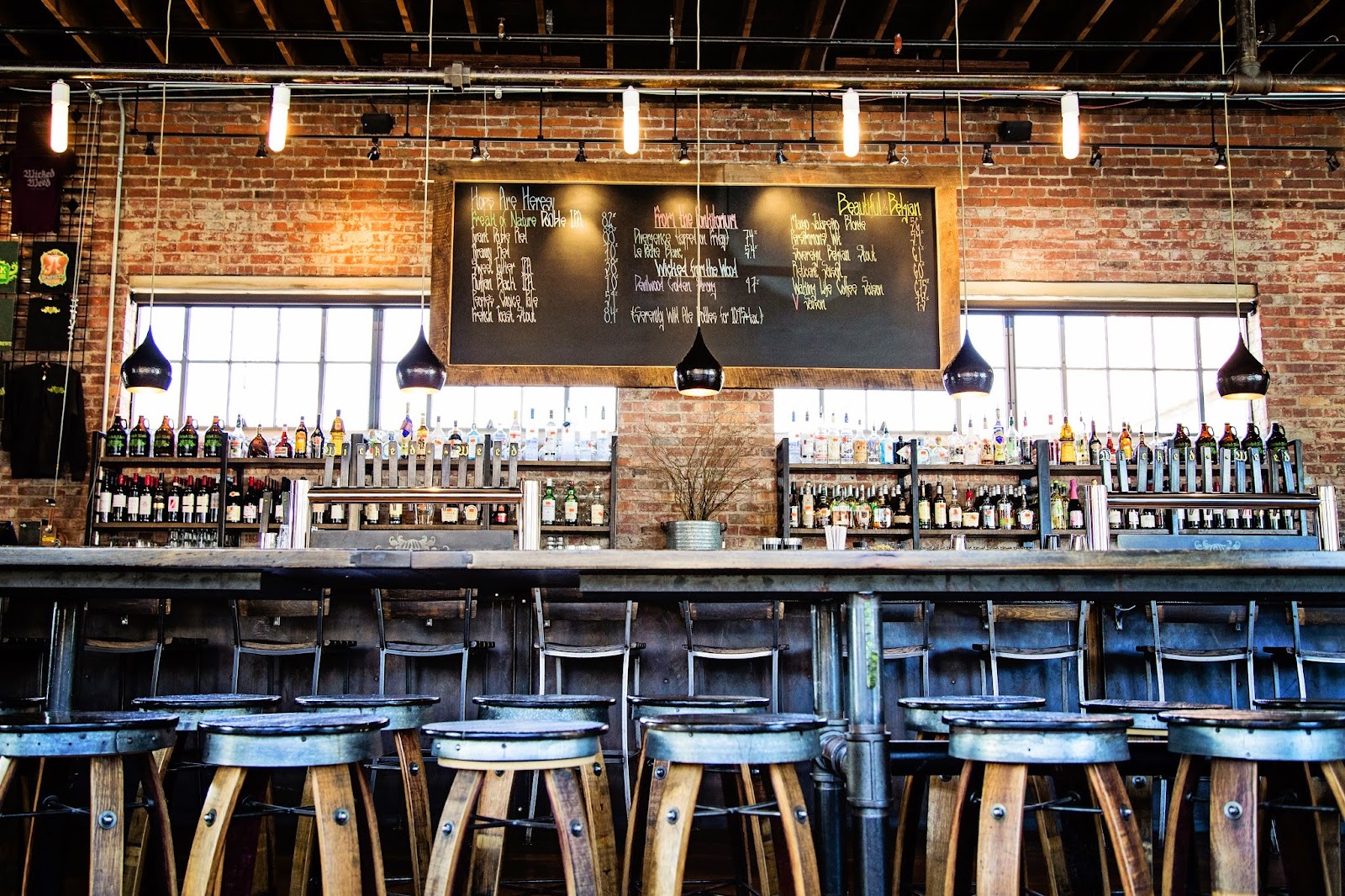Wicked Weed Brewing Asheville bar interior