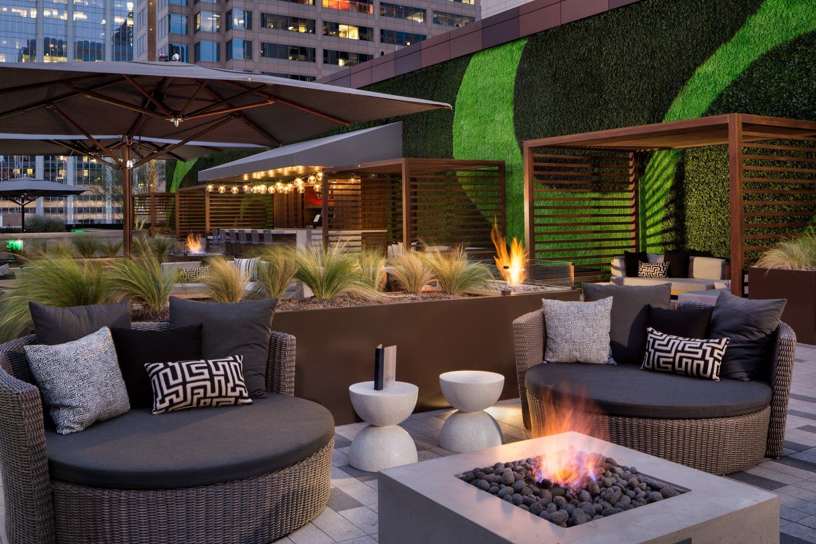 Eden East Rooftop Austin bar interior