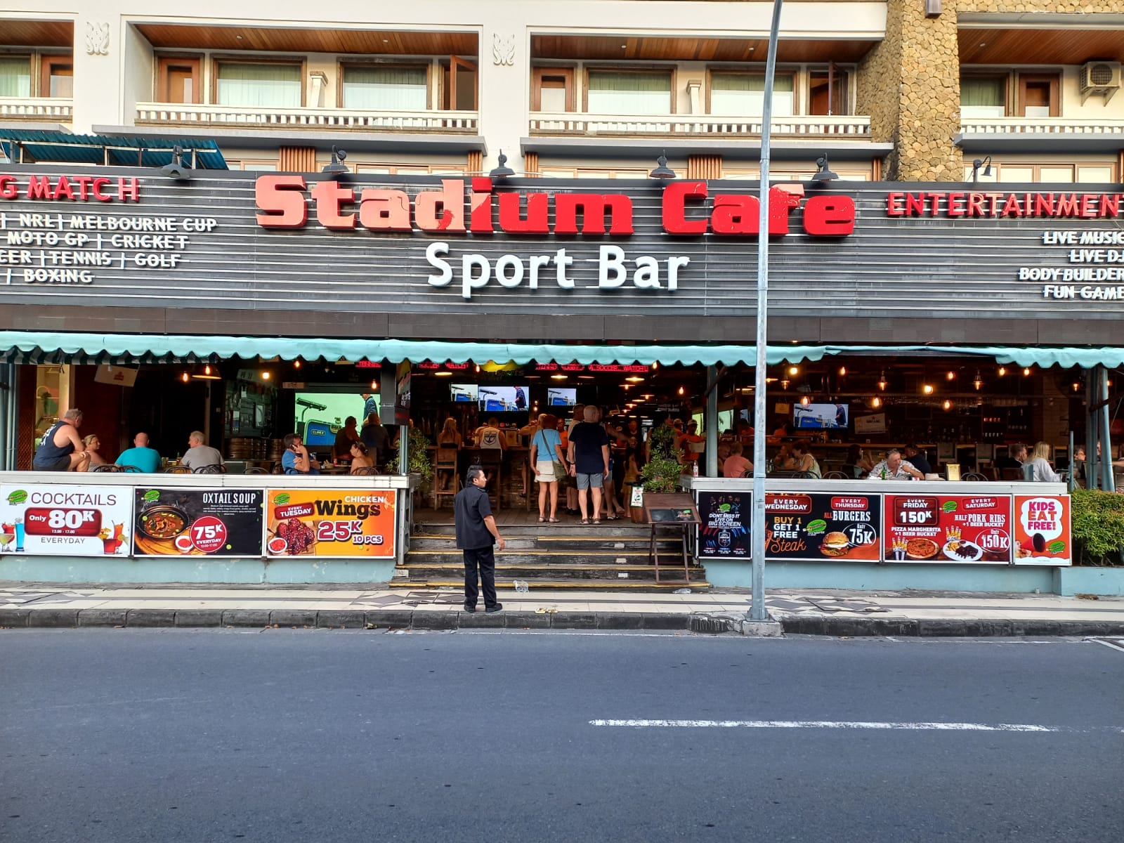 Stadium Cafe Sports Bar Bali bar interior