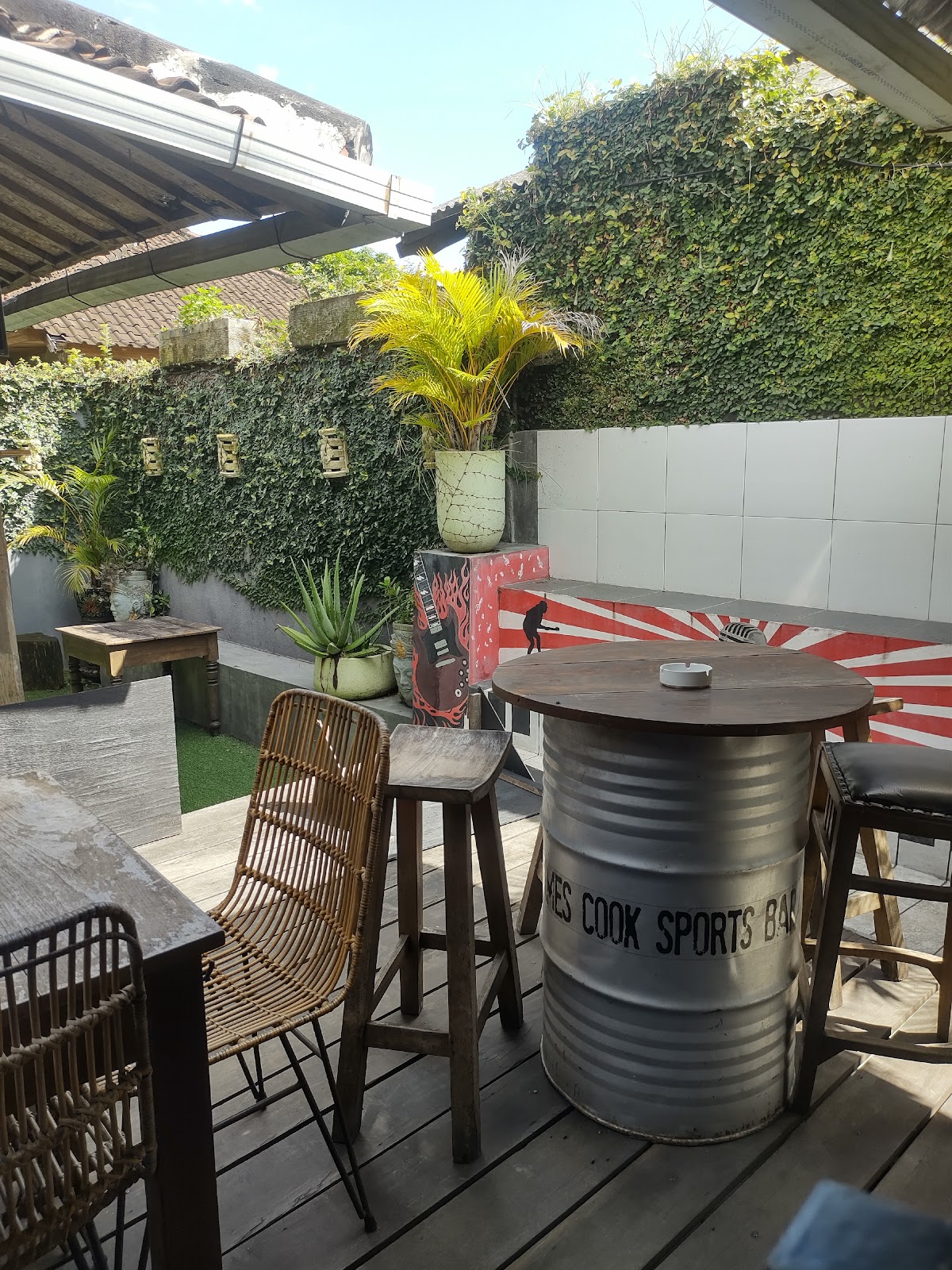 James Cook Sports Bar open-air interior in Kerobokan, near Canggu Bali