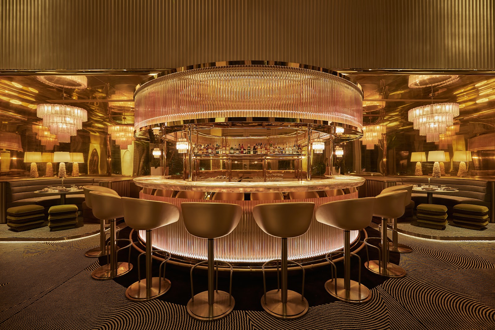 Ojo rooftop bar terrace at The Standard Bangkok, skyline view