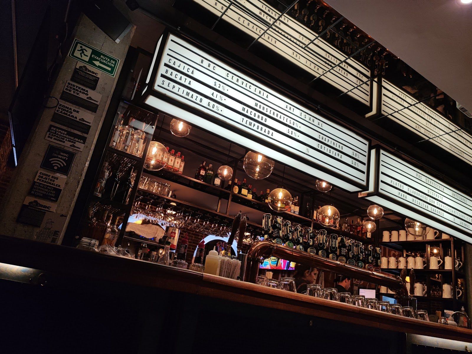BBC Bogota Beer Co Zona T Bogota bar interior