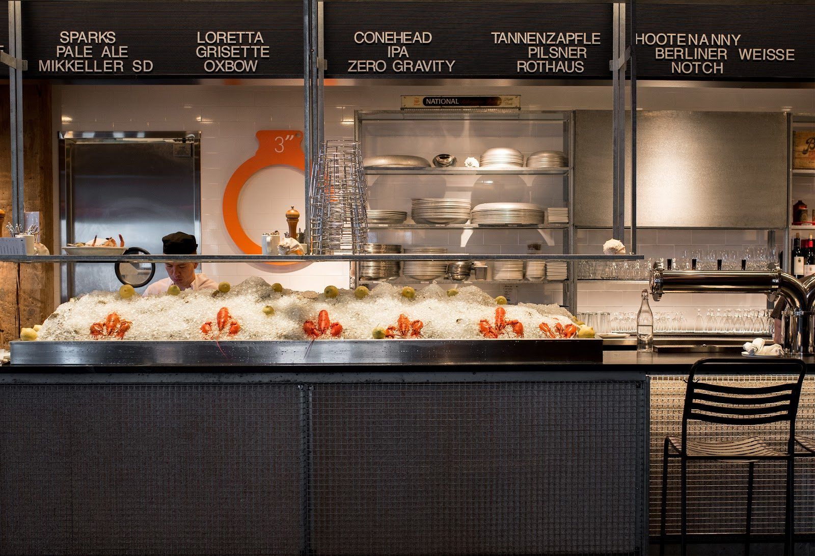 Row 34 Oyster Bar Boston bar interior