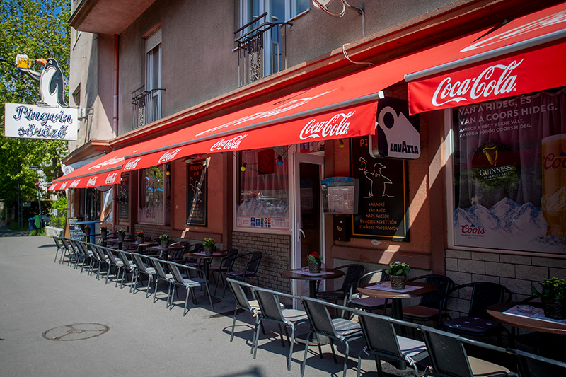 Pingvin Pub neighbourhood interior on Bocskai ut, Budapest