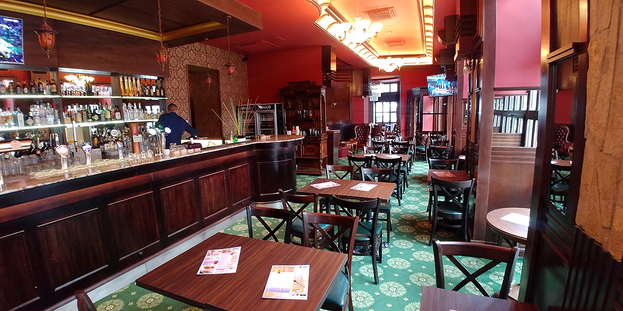 Pointer Pub British-style interior on Vaci utca, Budapest