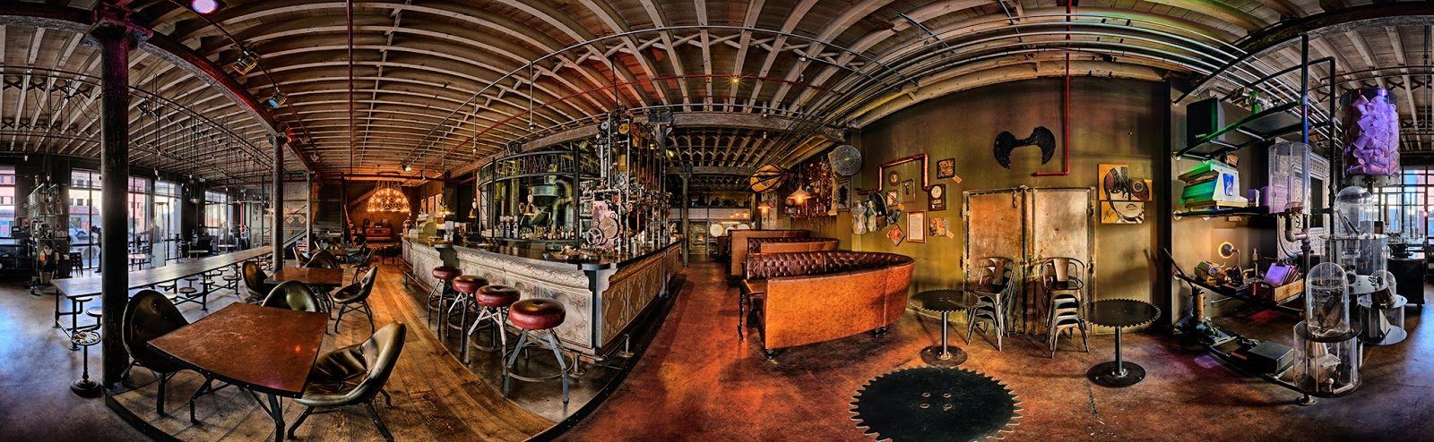 Truth Coffee Cape Town steampunk bar interior Buitenkant Street