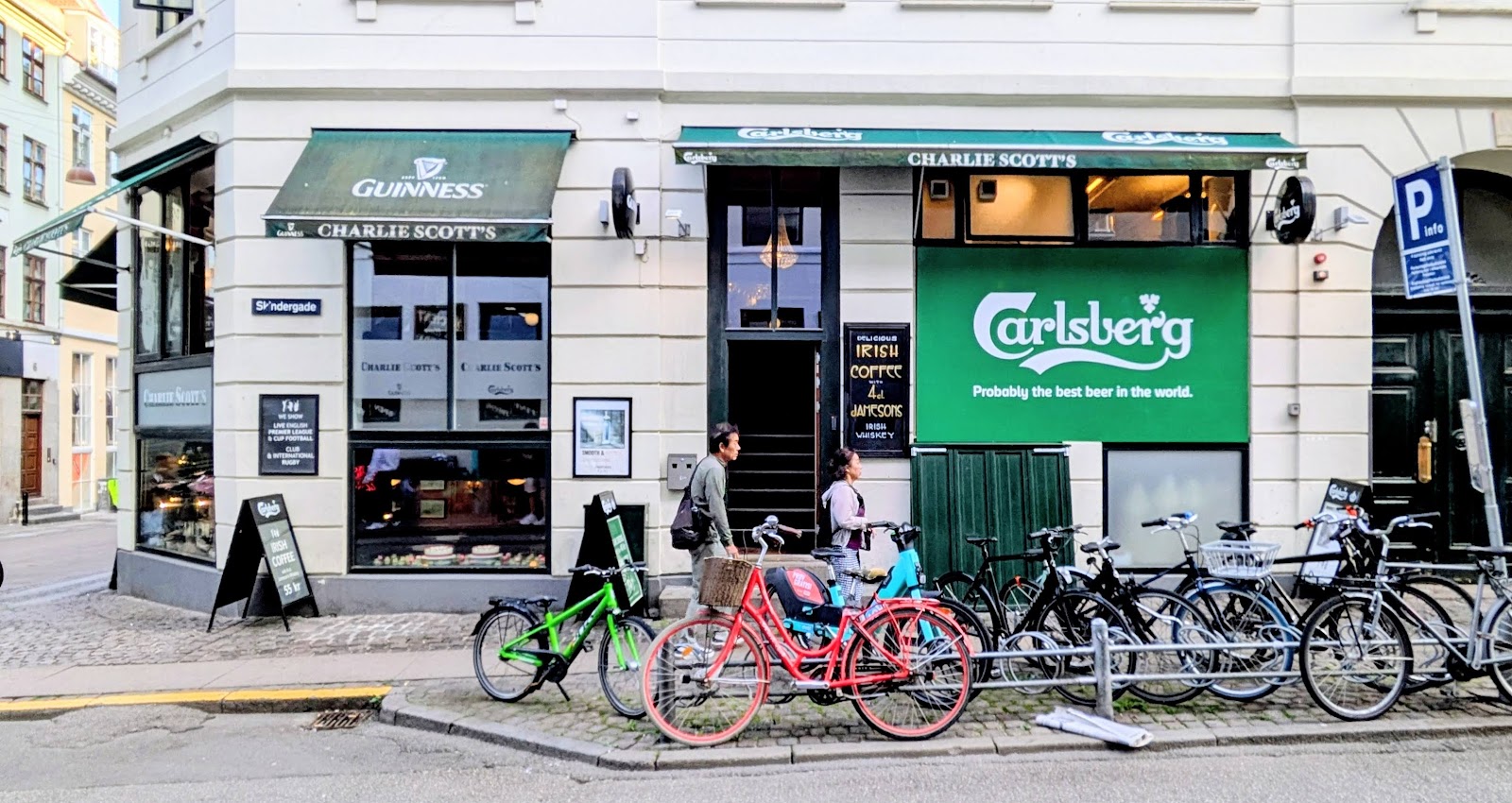 Charlie Scott's jazz and sports bar interior on Skindergade, Copenhagen