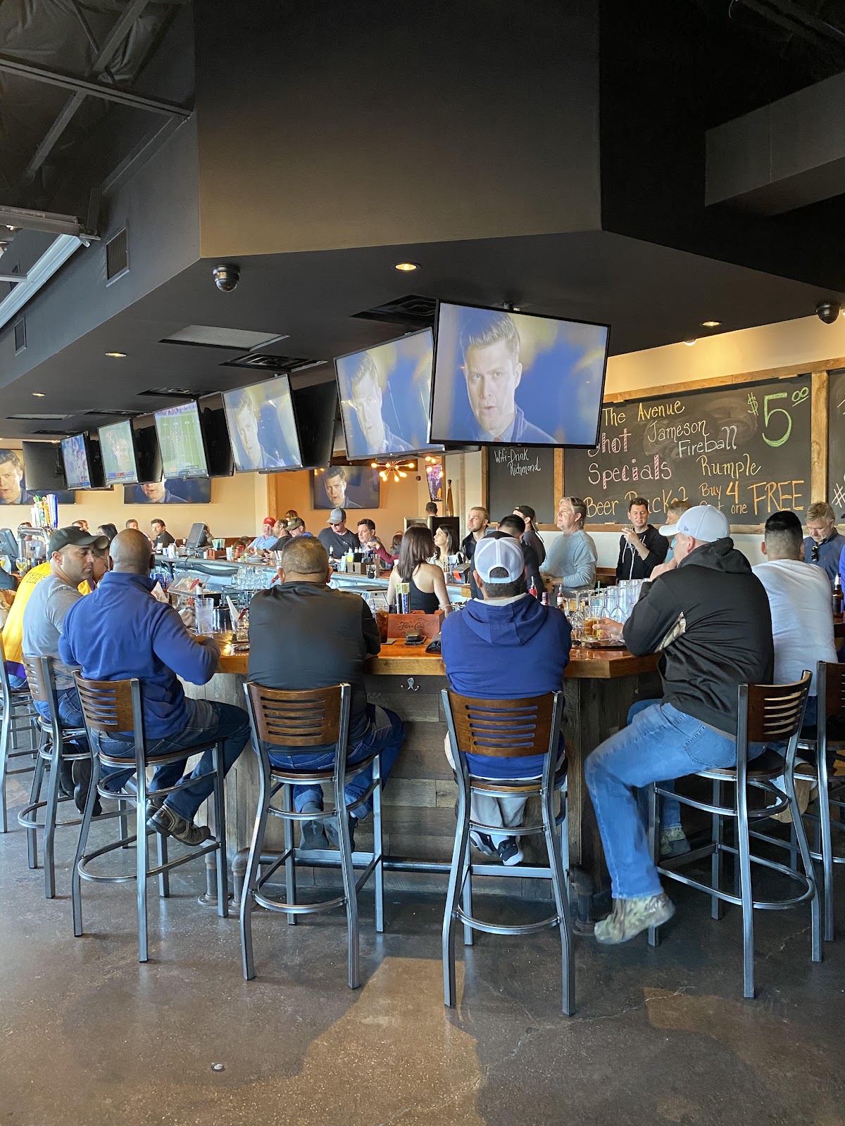 The Avenue Sports Grill interior with screens, Lower Greenville Dallas