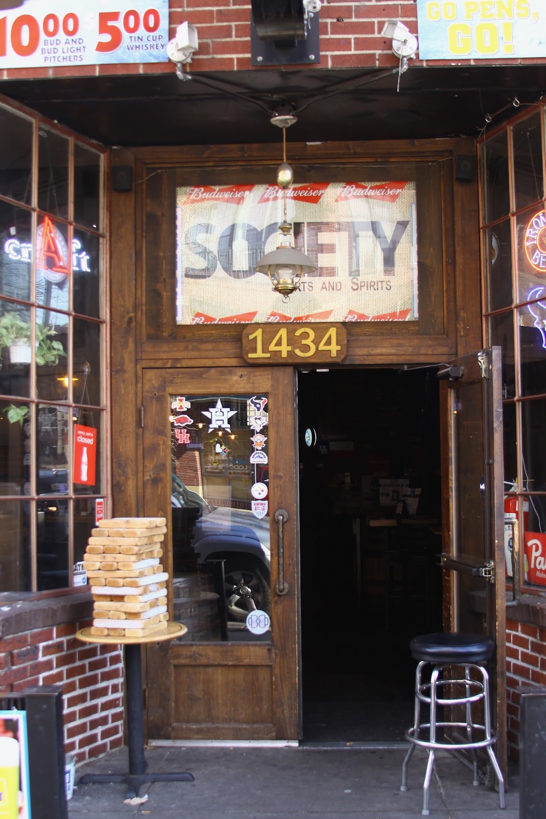 Society Sports and Spirits interior with screens on Blake Street in LoDo Denver