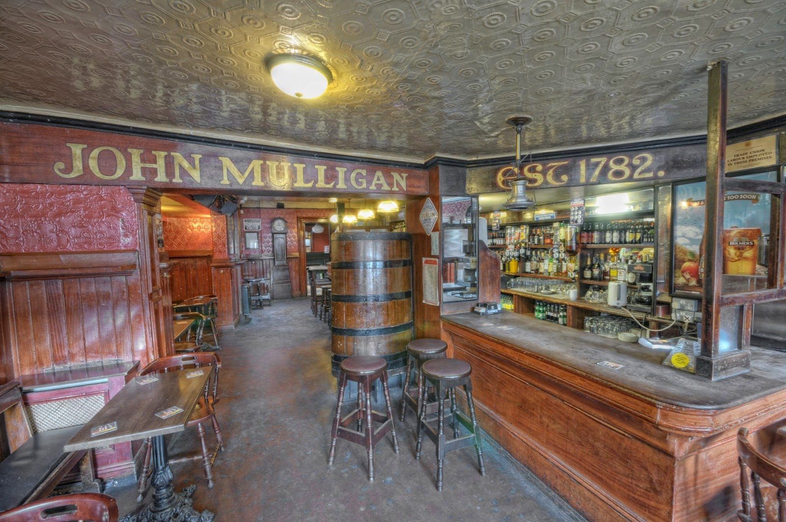 Mulligan's of Poolbeg Dublin bar interior