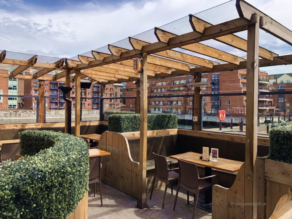Waterside bar interior at The Harbourmaster in Dublin's IFSC