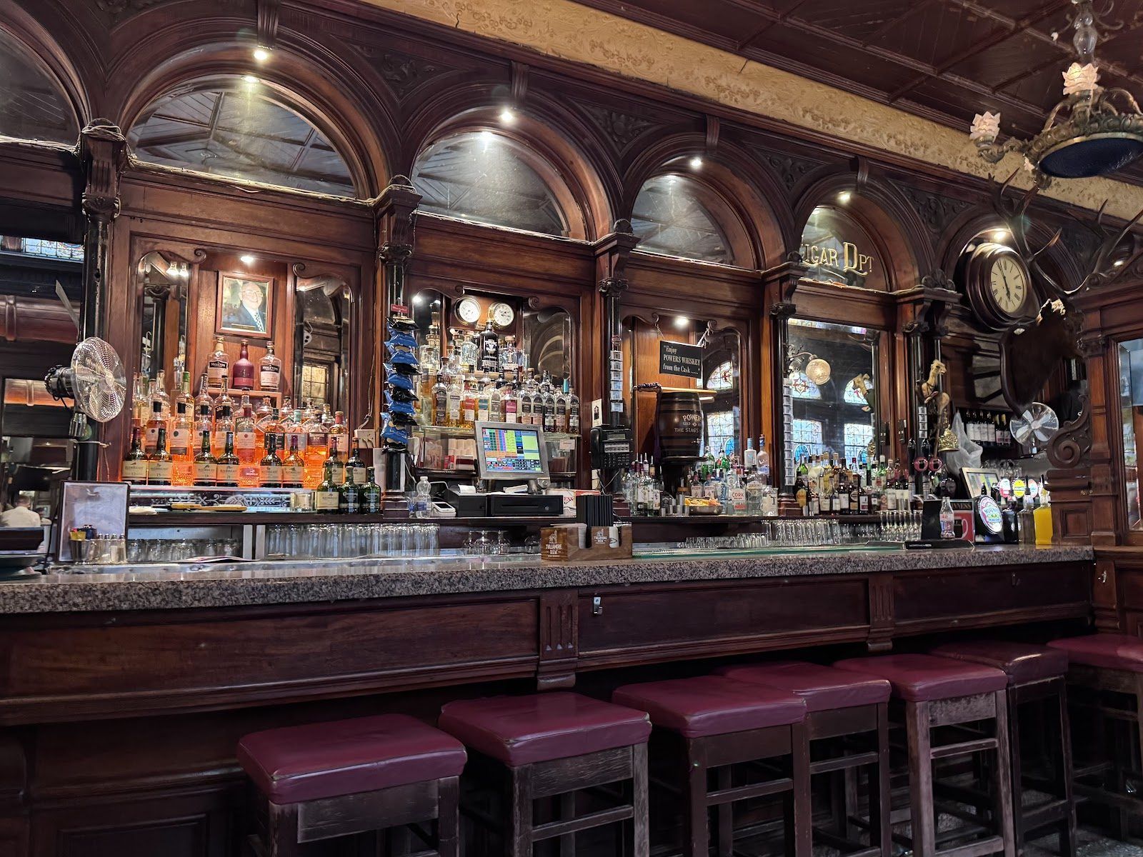 The Stag's Head Dublin bar interior