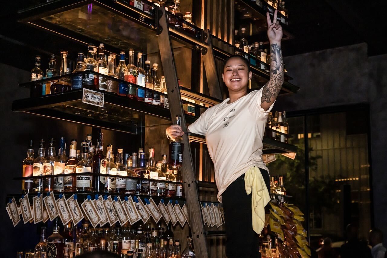 Reserve 101 whiskey bar Downtown Houston 900 bottle back bar