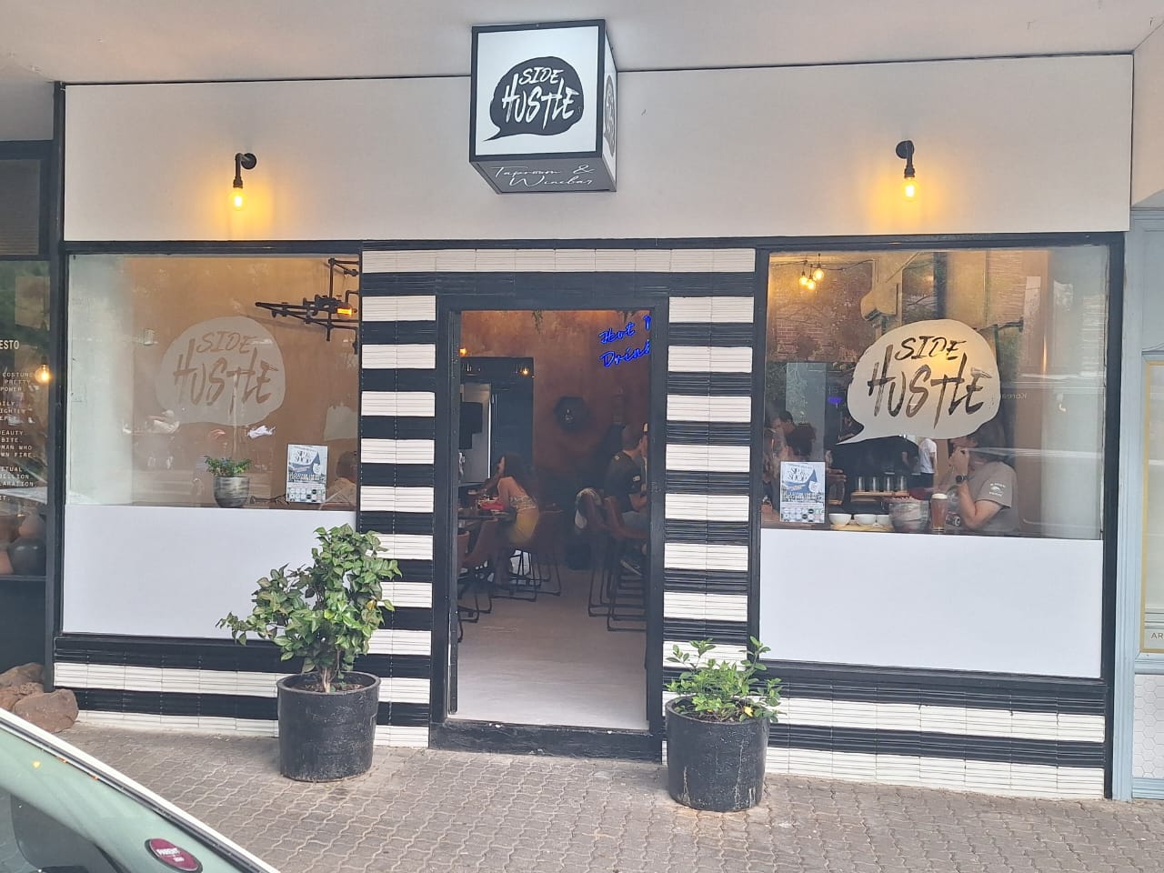 Side Hustle Taproom Johannesburg bar interior