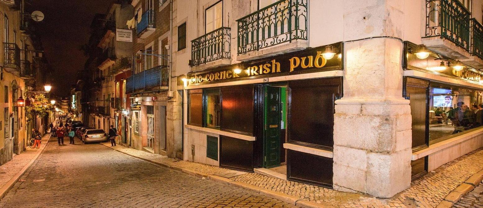 The Corner Irish Pub interior in Bairro Alto, Lisbon