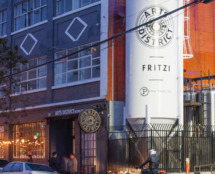 Arts District Brewing Los Angeles Brewery Taproom interior