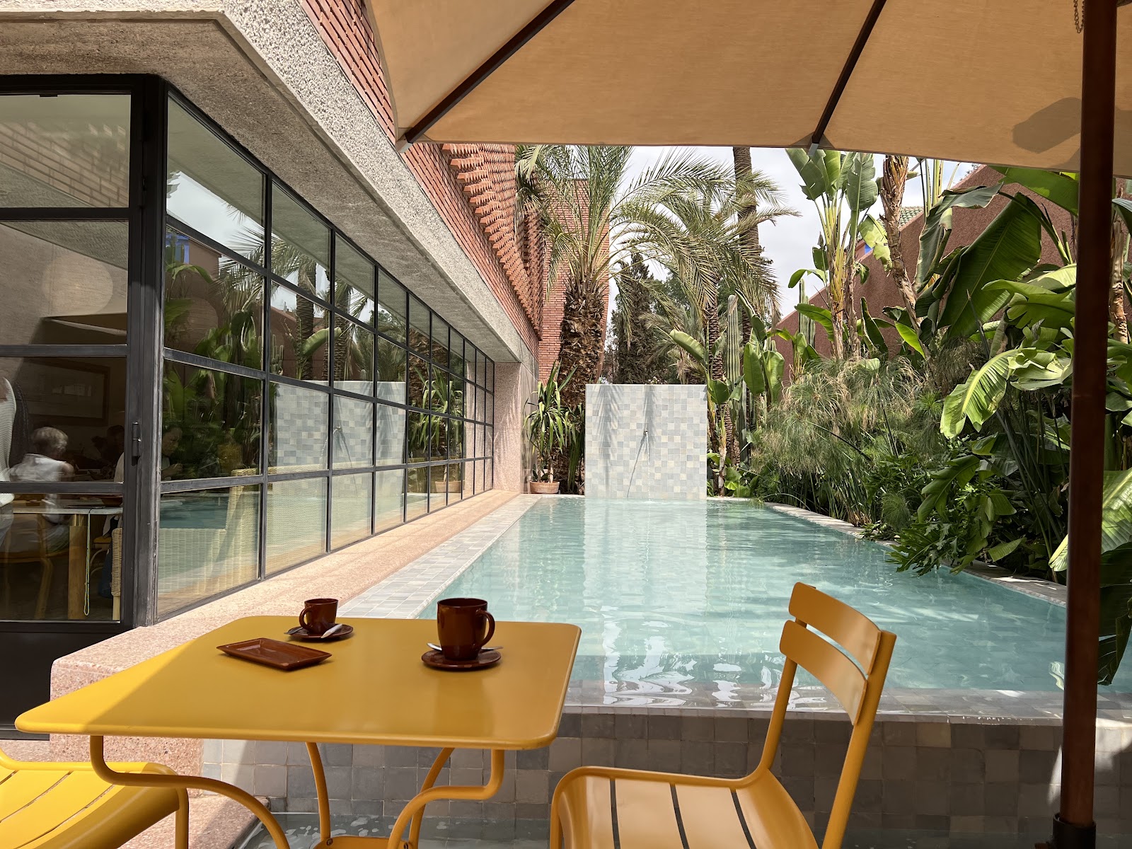 Le Studio wine bar and bistro interior in Gueliz, Marrakech