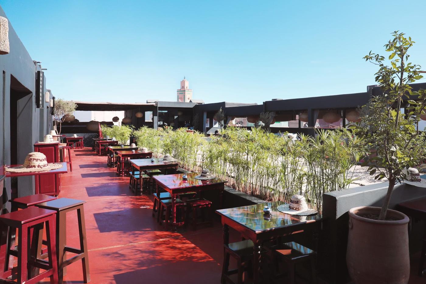 Terrasse des Epices rooftop view over Marrakech medina