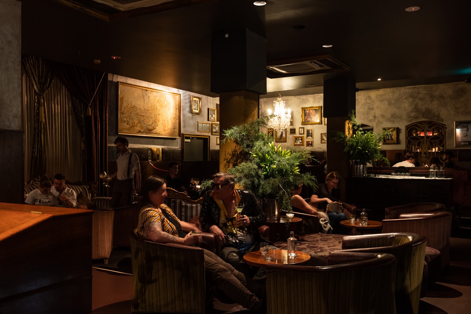 The opulent interior of Gin Palace, Melbourne