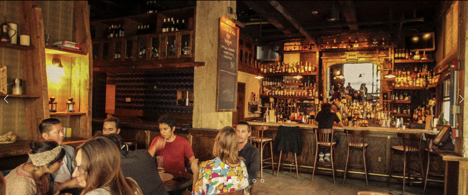 The Corner bar interior, Wynwood Miami — cocktail bar with patio