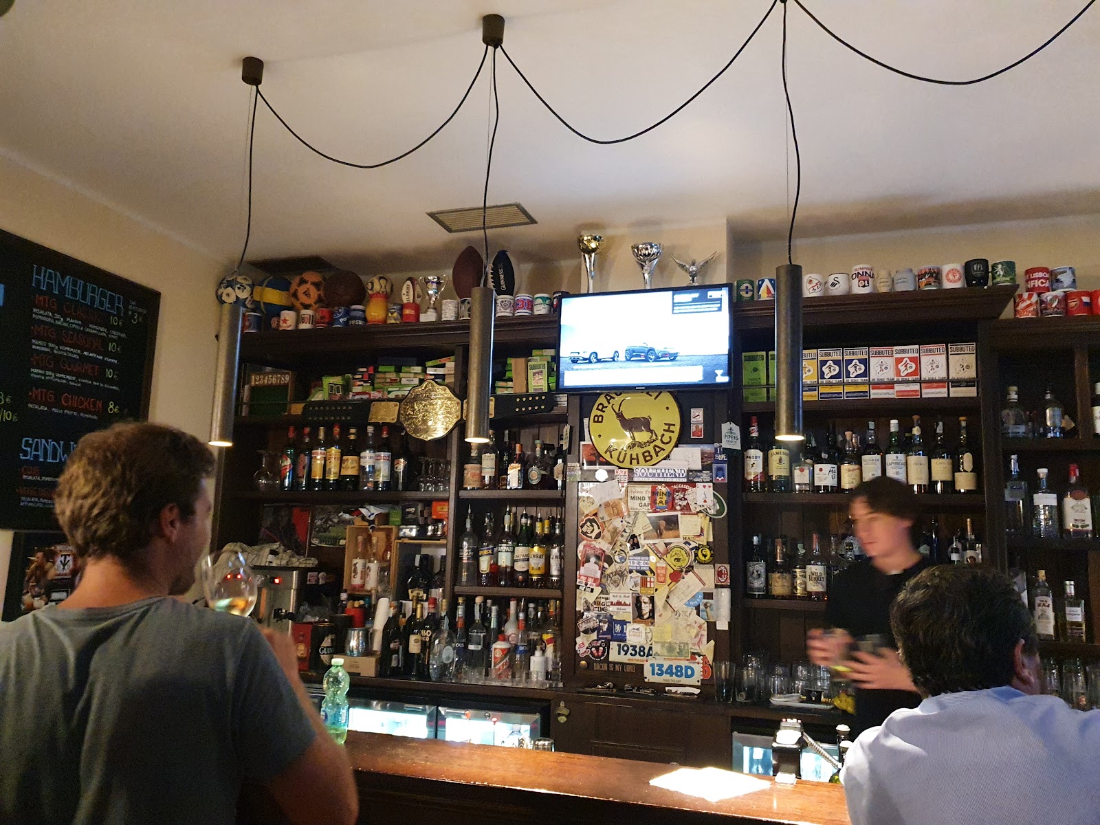 English-style sport pub interior near Crocetta, Milan