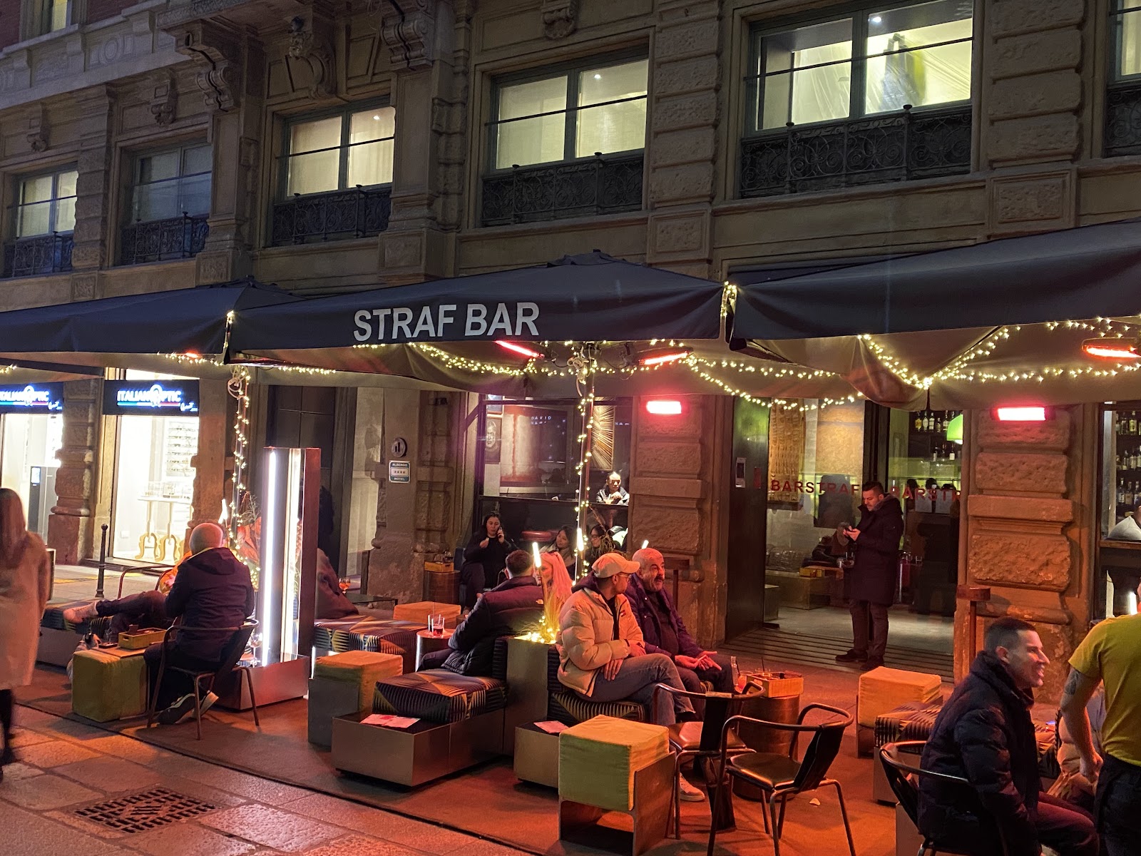 Straf Bar interior, Via San Raffaele Milan