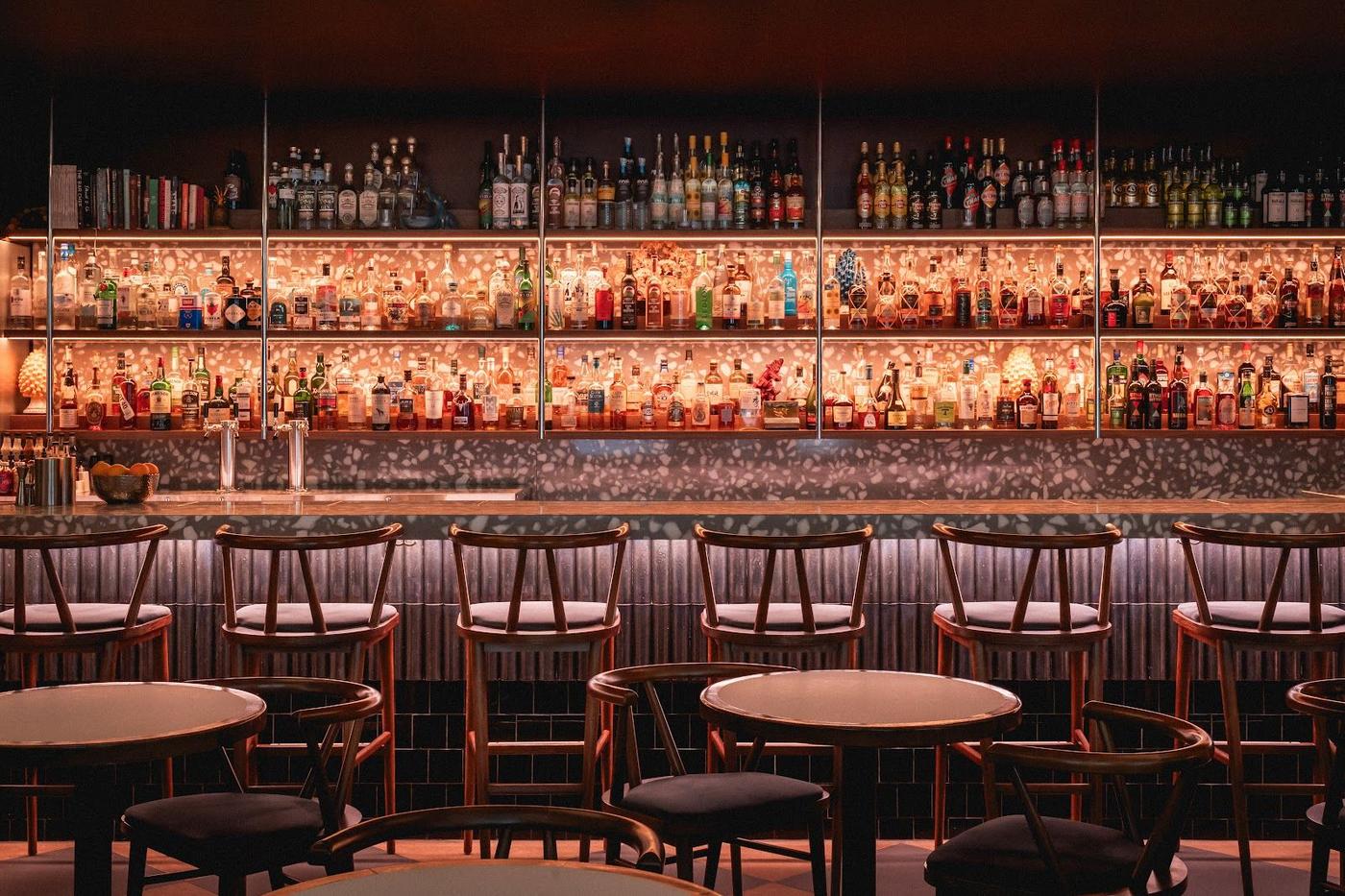 Le Mal Nécessaire tiki cocktail bar interior in Montreal Chinatown