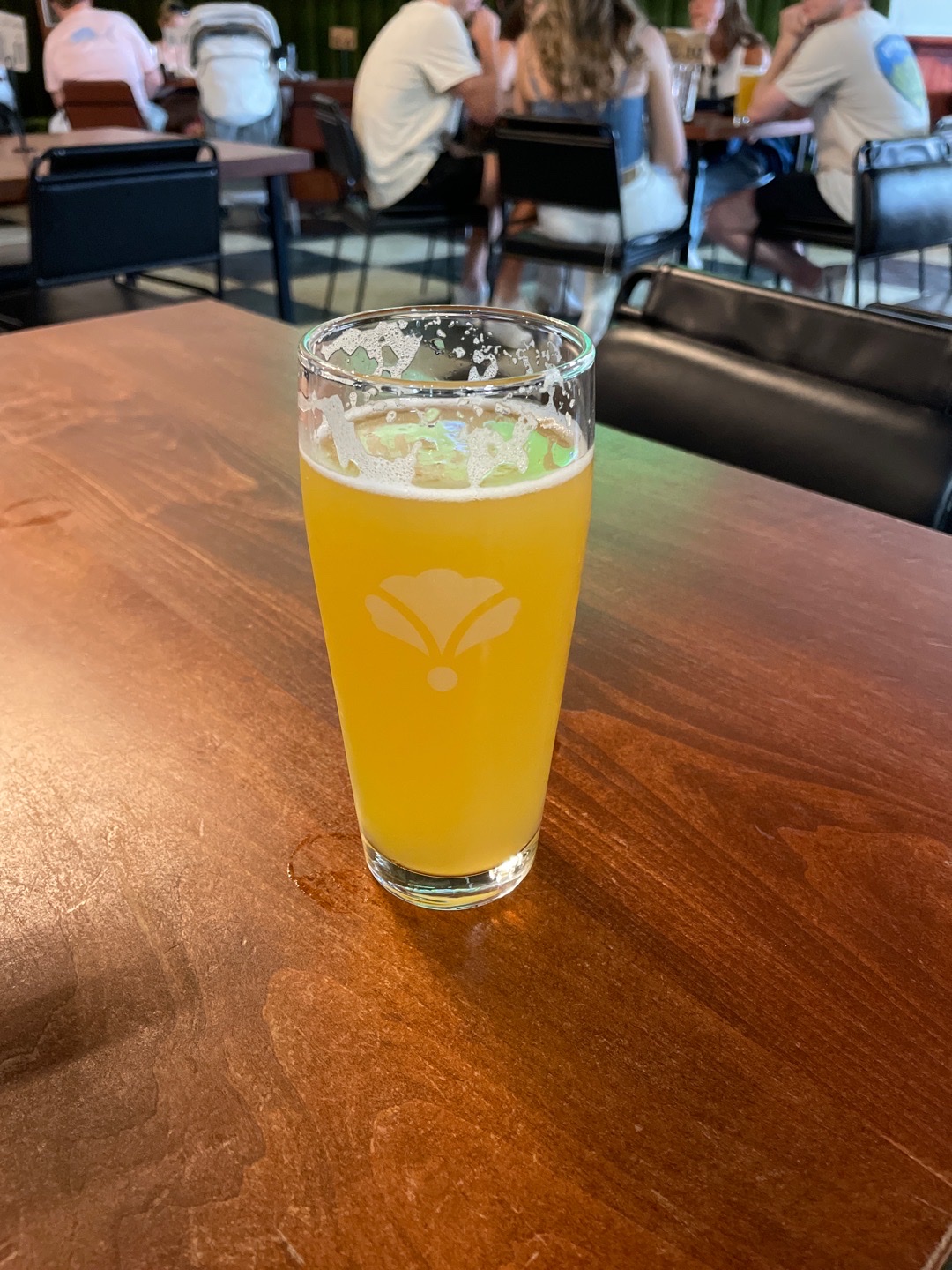 Hazy craft IPA pours at Bearded Iris Brewing taproom in Germantown, Nashville