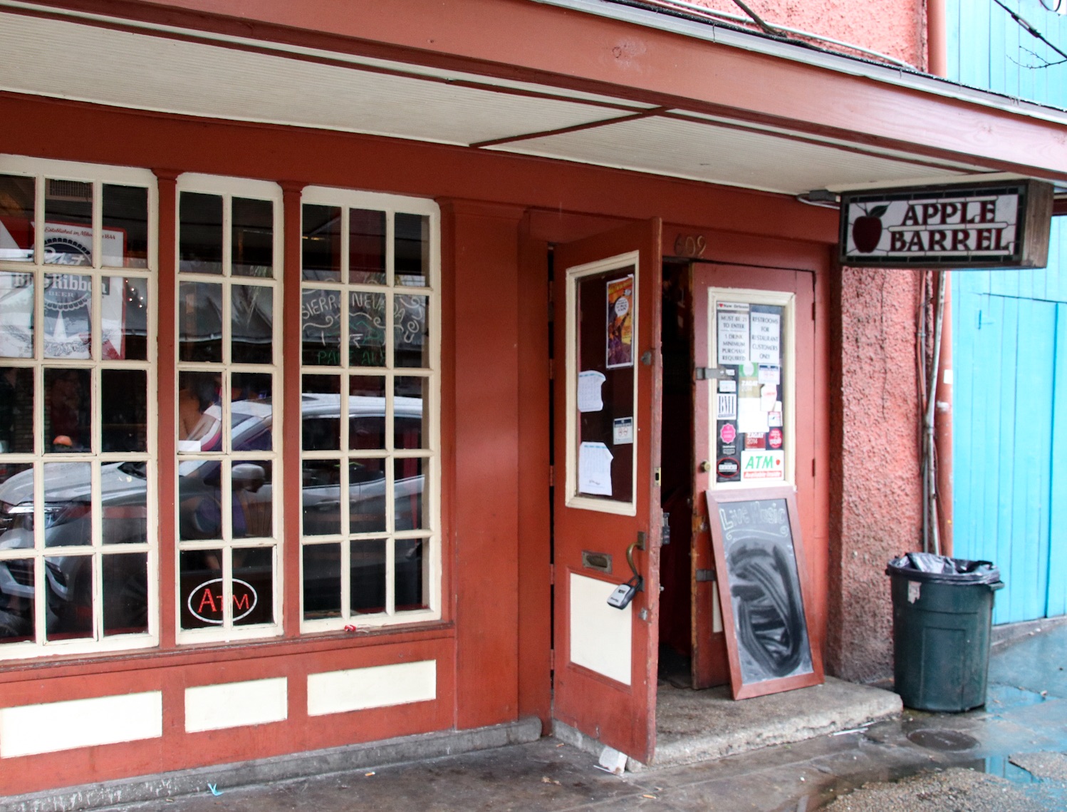 Small live music bar with a stage at Apple Barrel, Frenchmen Street New Orleans