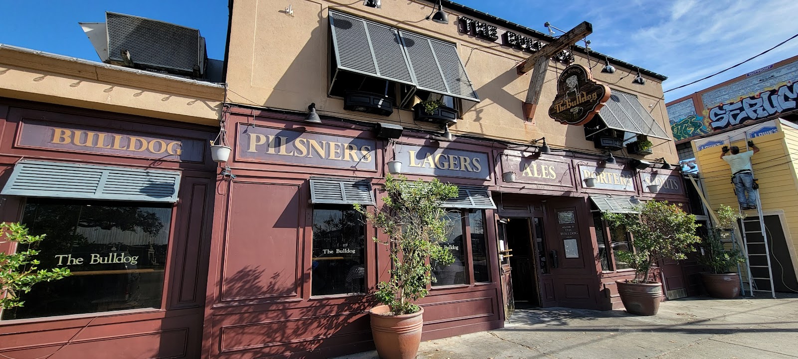 Craft beer taps at The Bulldog Mid-City, New Orleans