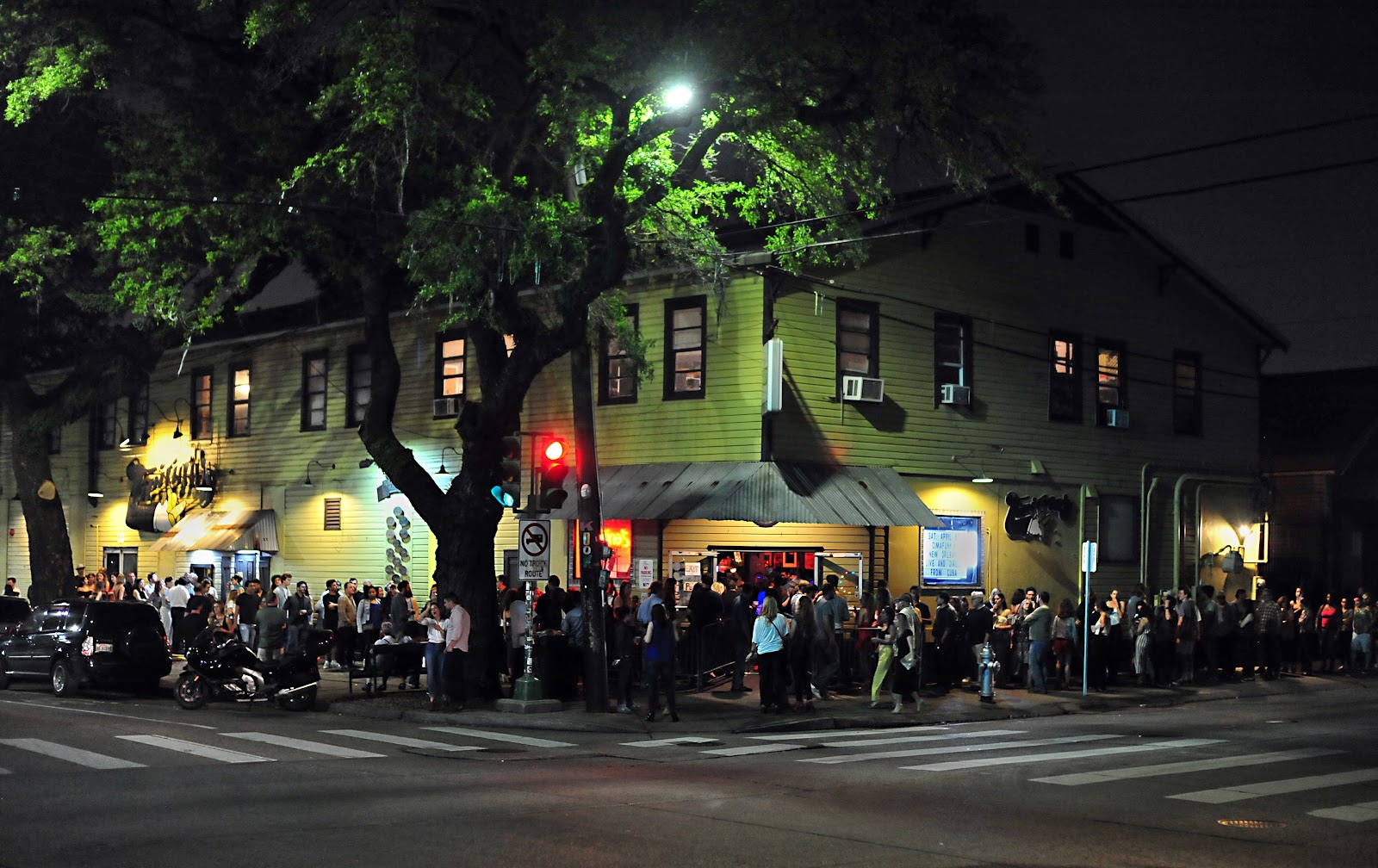 Tipitina's music hall stage and crowd in Uptown New Orleans