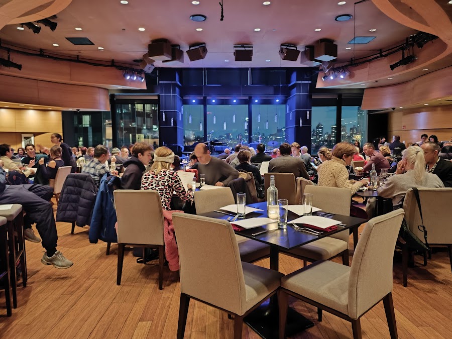 Dizzy's Club stage and bar at Jazz at Lincoln Center, Columbus Circle New York