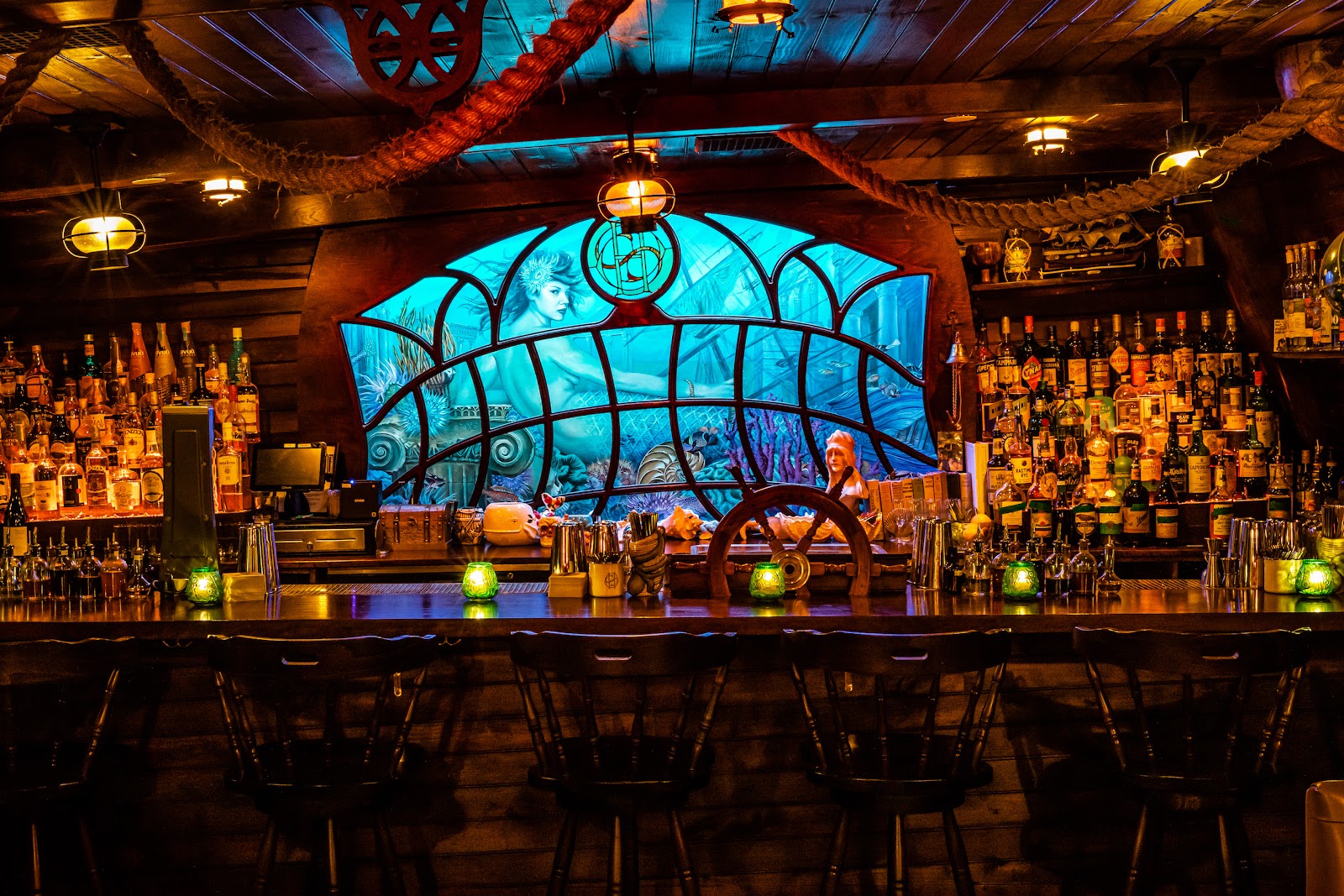 The Sunken Harbor Club tiki bar in New York