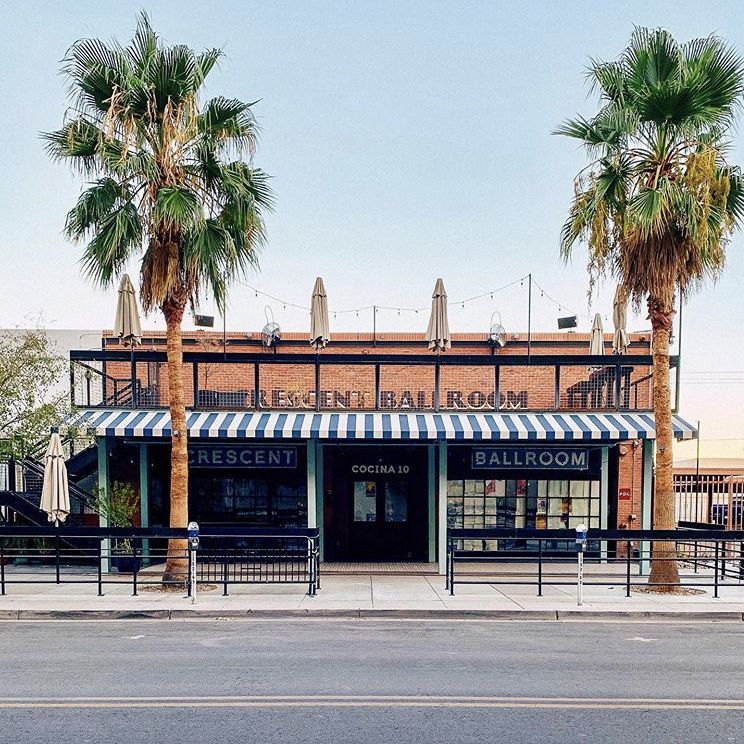 Crescent Ballroom concert hall with stage lighting Downtown Phoenix