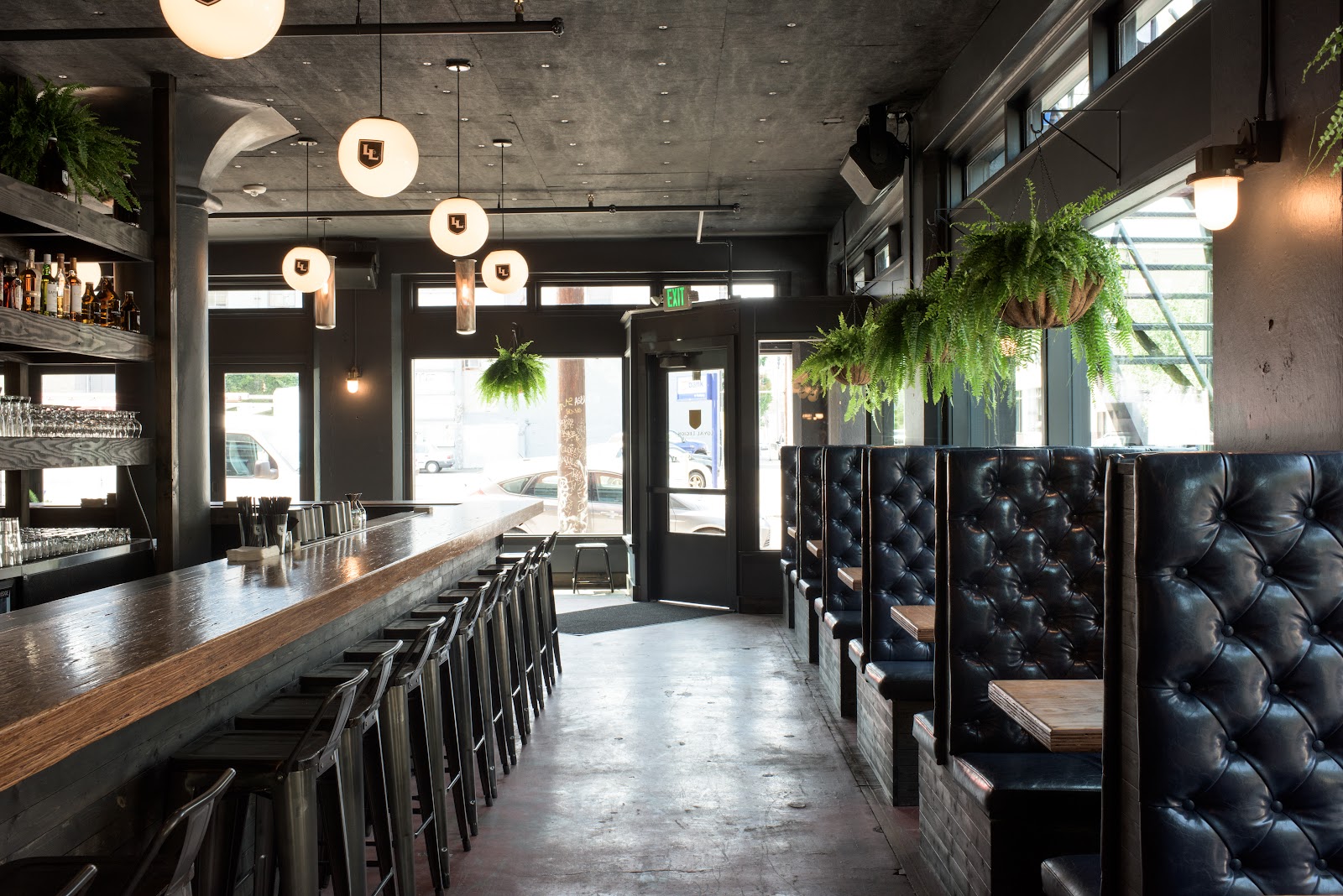 Long taps and communal tables at a Portland beer hall serving Oregon craft beer