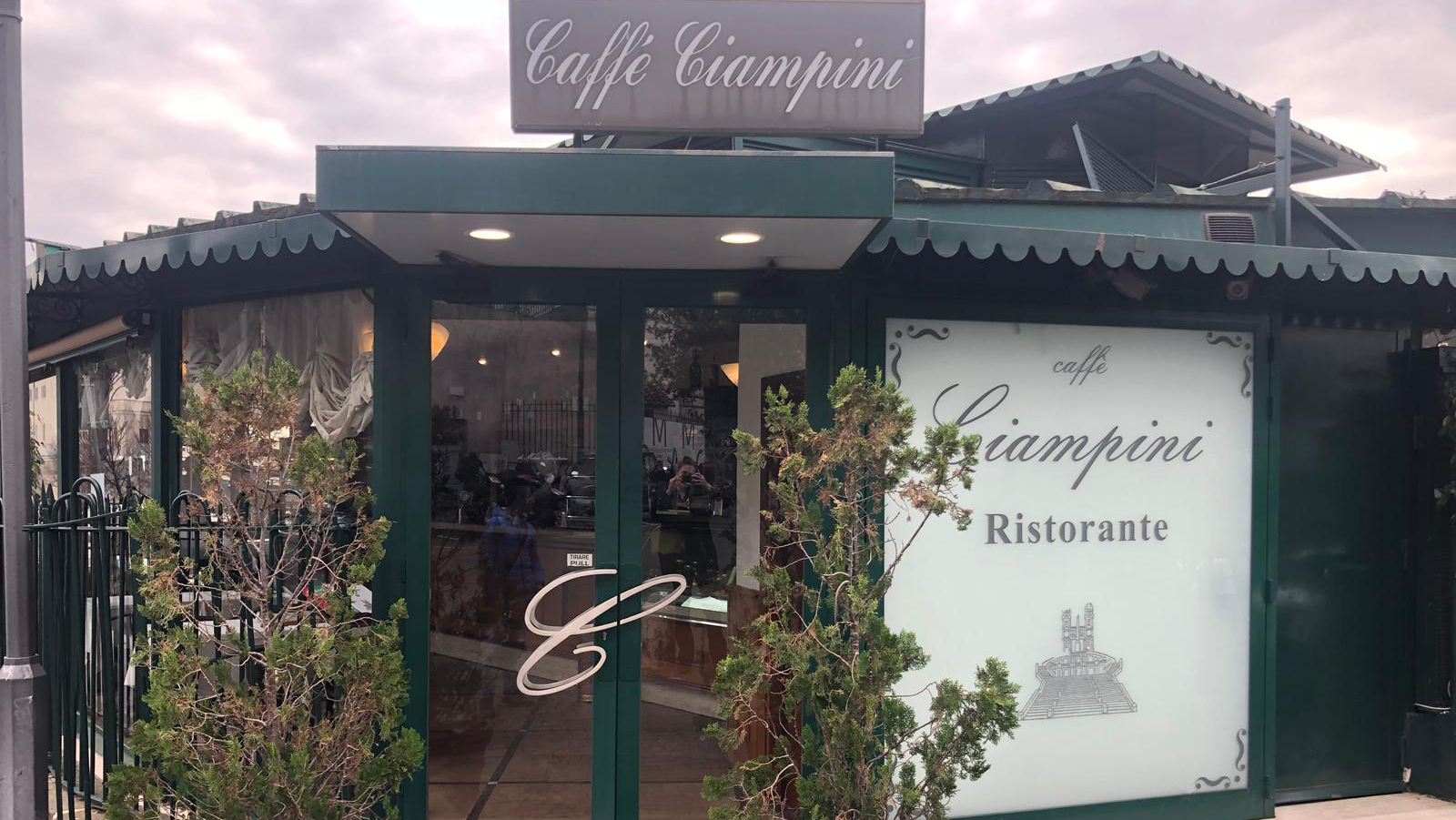 Ciampini al Cafe du Jardin garden terrace above the Spanish Steps in Rome