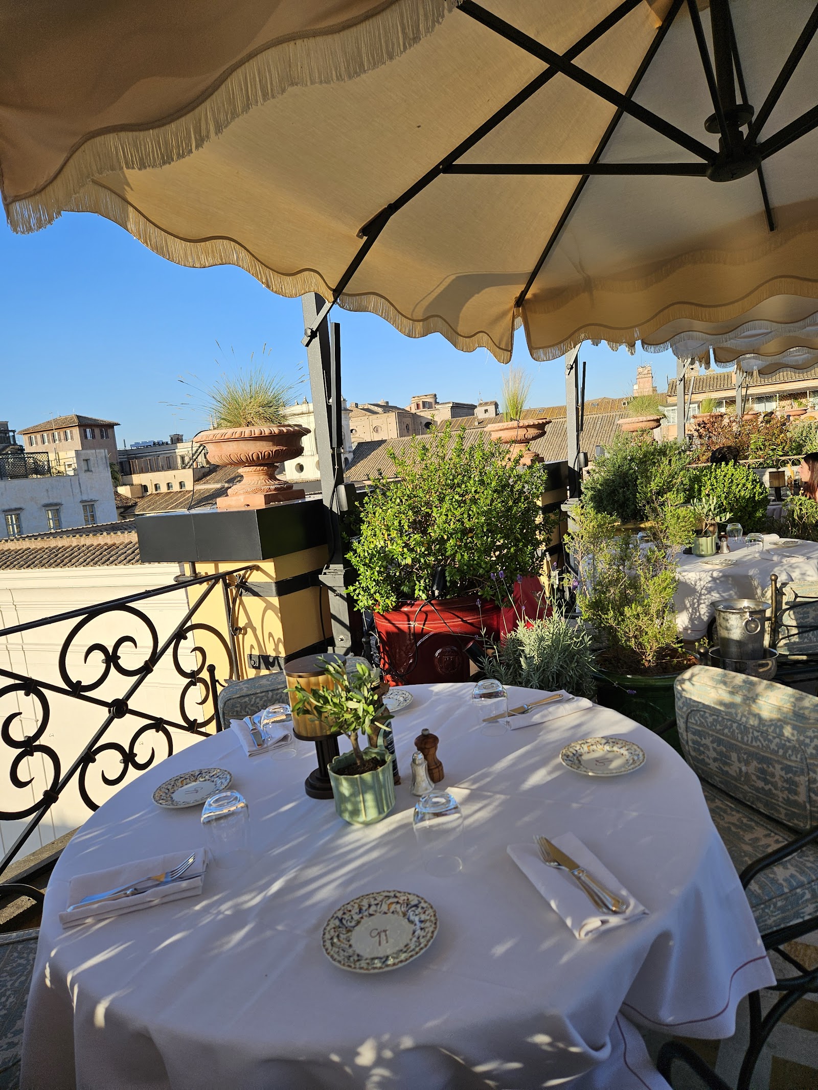 Minerva Roof Garden rooftop bar above the Pantheon, Rome