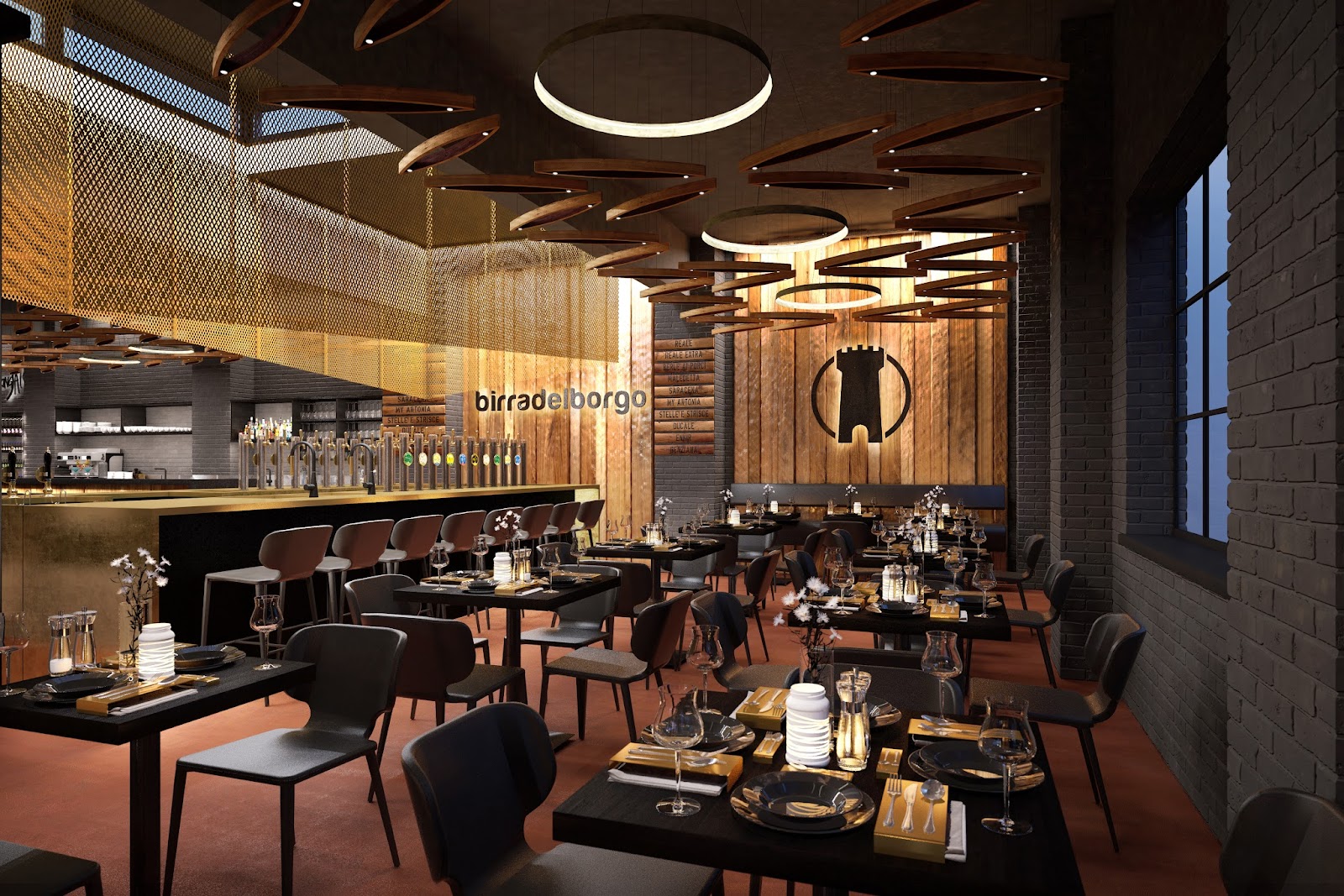 Osteria di Birra del Borgo Rome Craft Beer Pub interior