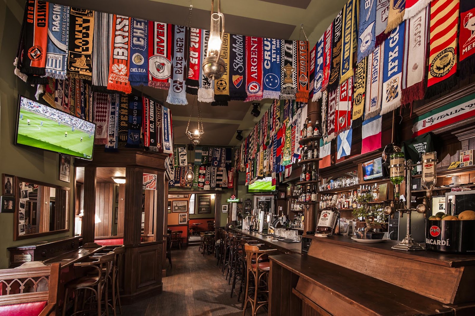 The Shamrock Irish pub interior near the Colosseum, Rome