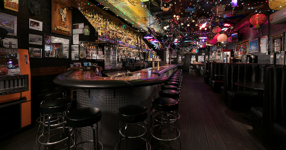 Aero Club Bar whiskey dive bar on India Street, Middletown San Diego