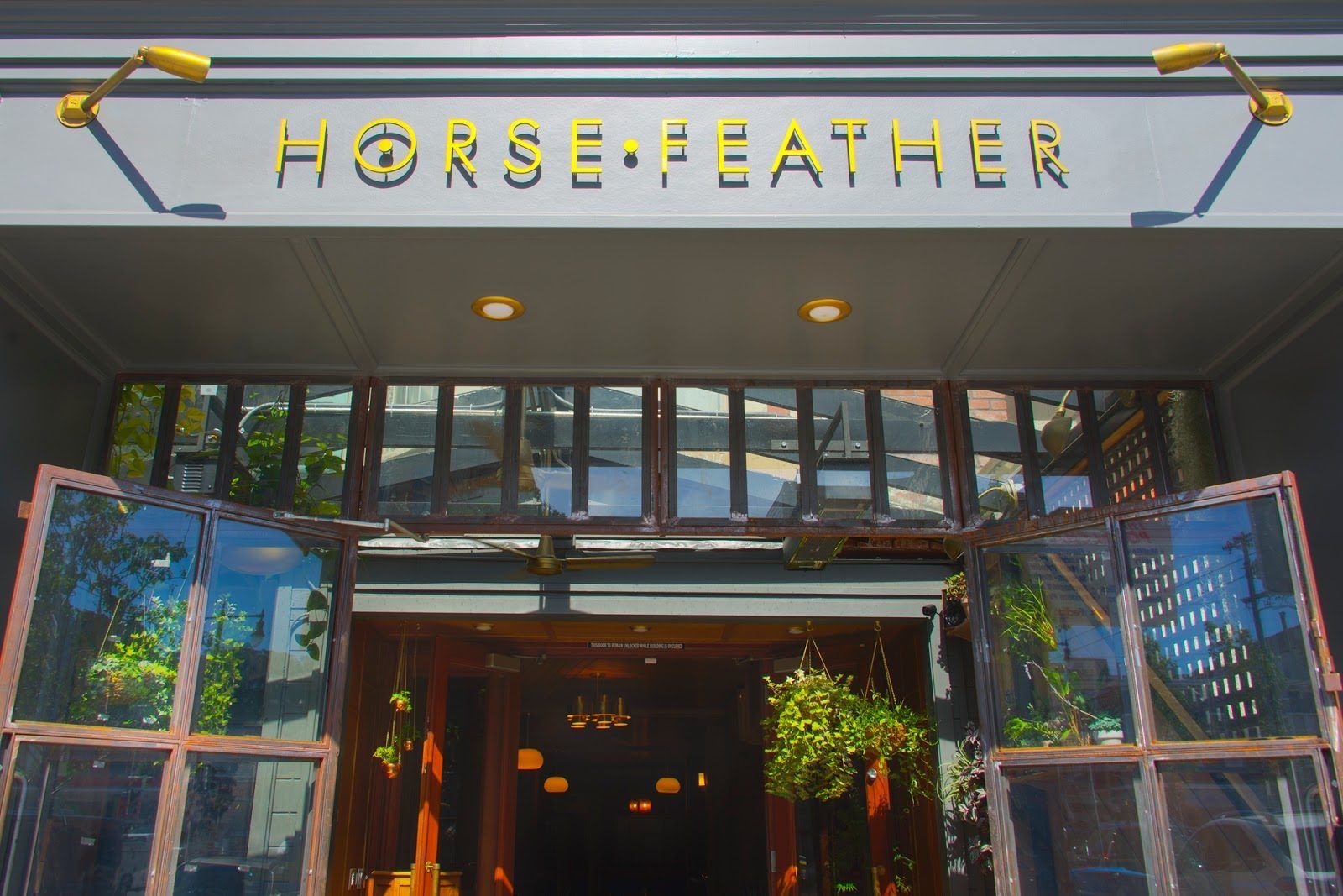 Horsefeather cocktail bar interior Presidio Heights San Francisco