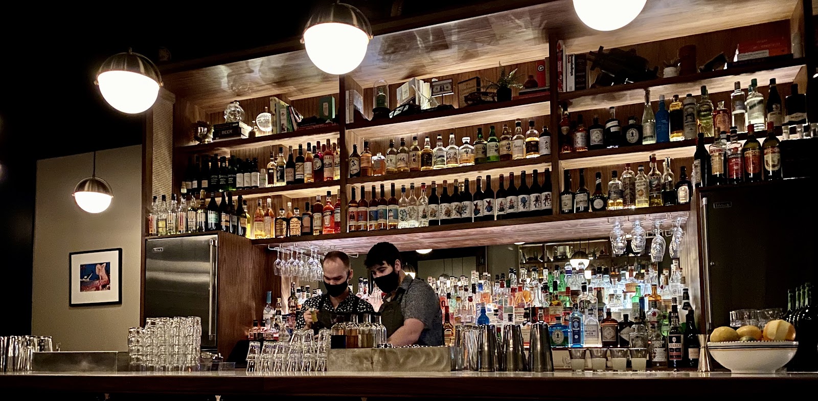 Roquette French-inspired cocktail bar interior, Belltown Seattle