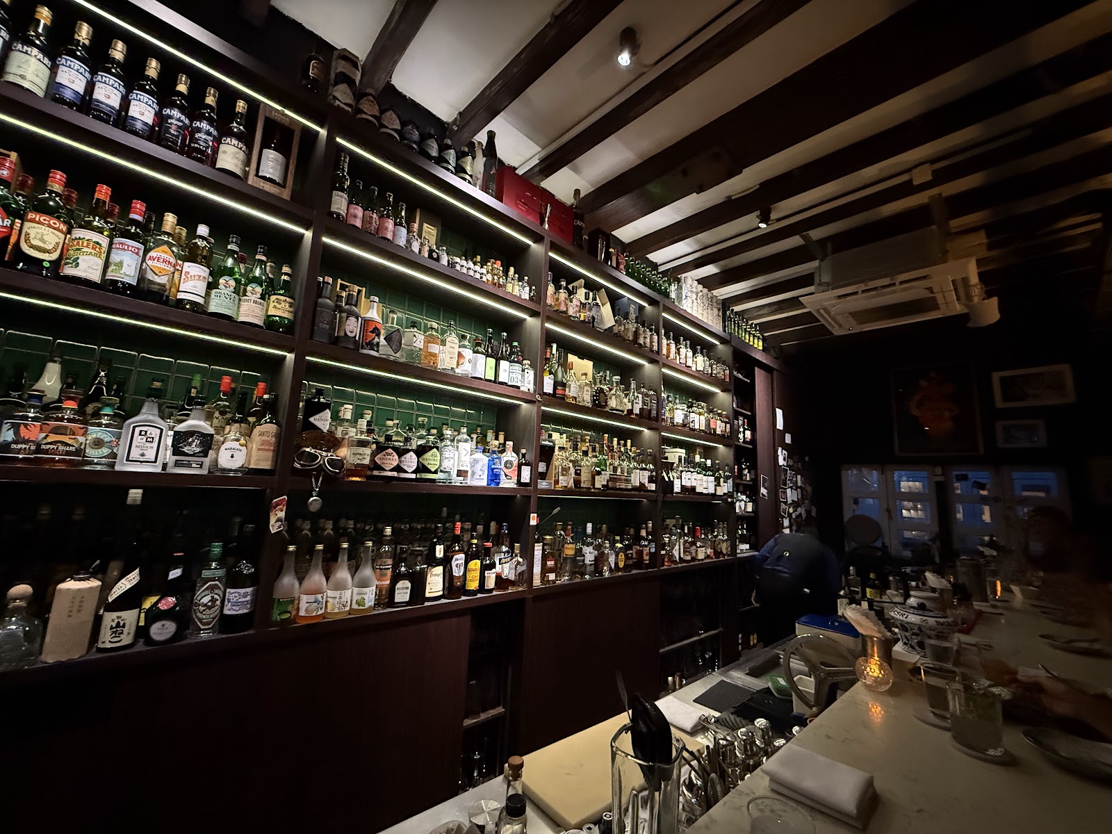 Shin Gi Tai Japanese cocktail bar counter on Telok Ayer Street, Singapore