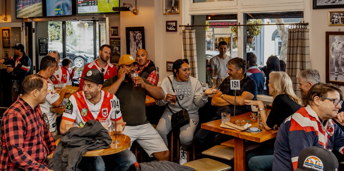 Trinity Bar sports pub interior on Crown Street, Surry Hills Sydney