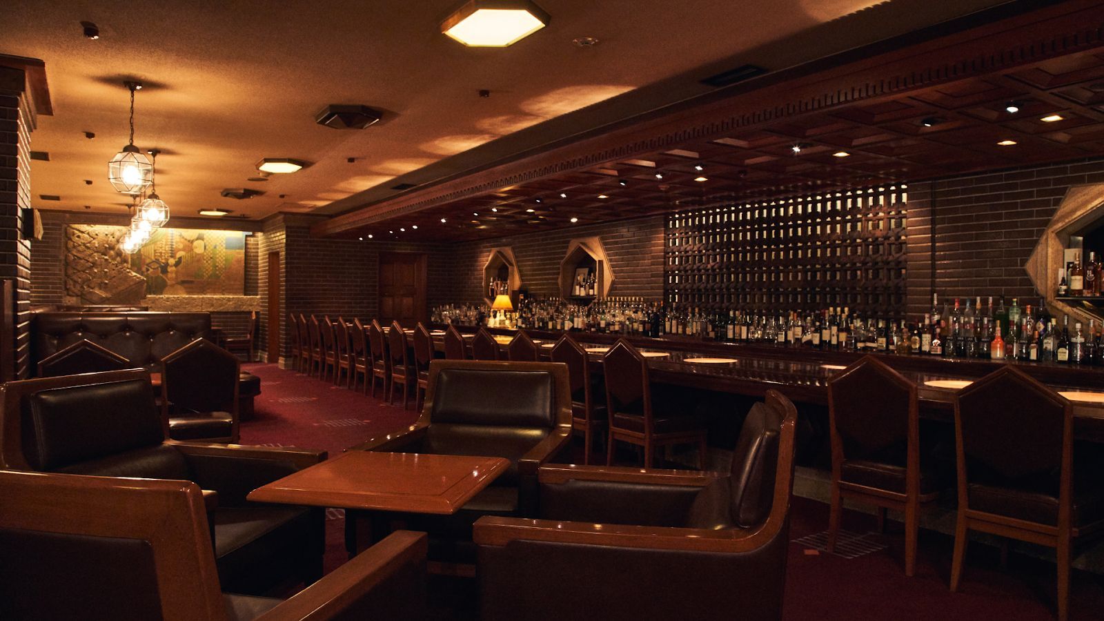 Old Imperial Bar interior with elegant lighting