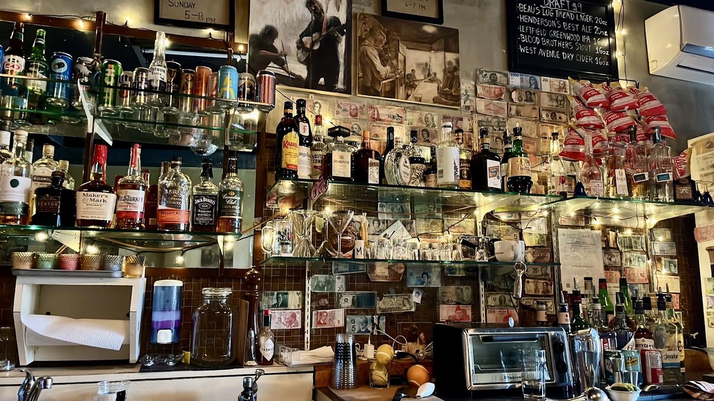 Dark bar interior