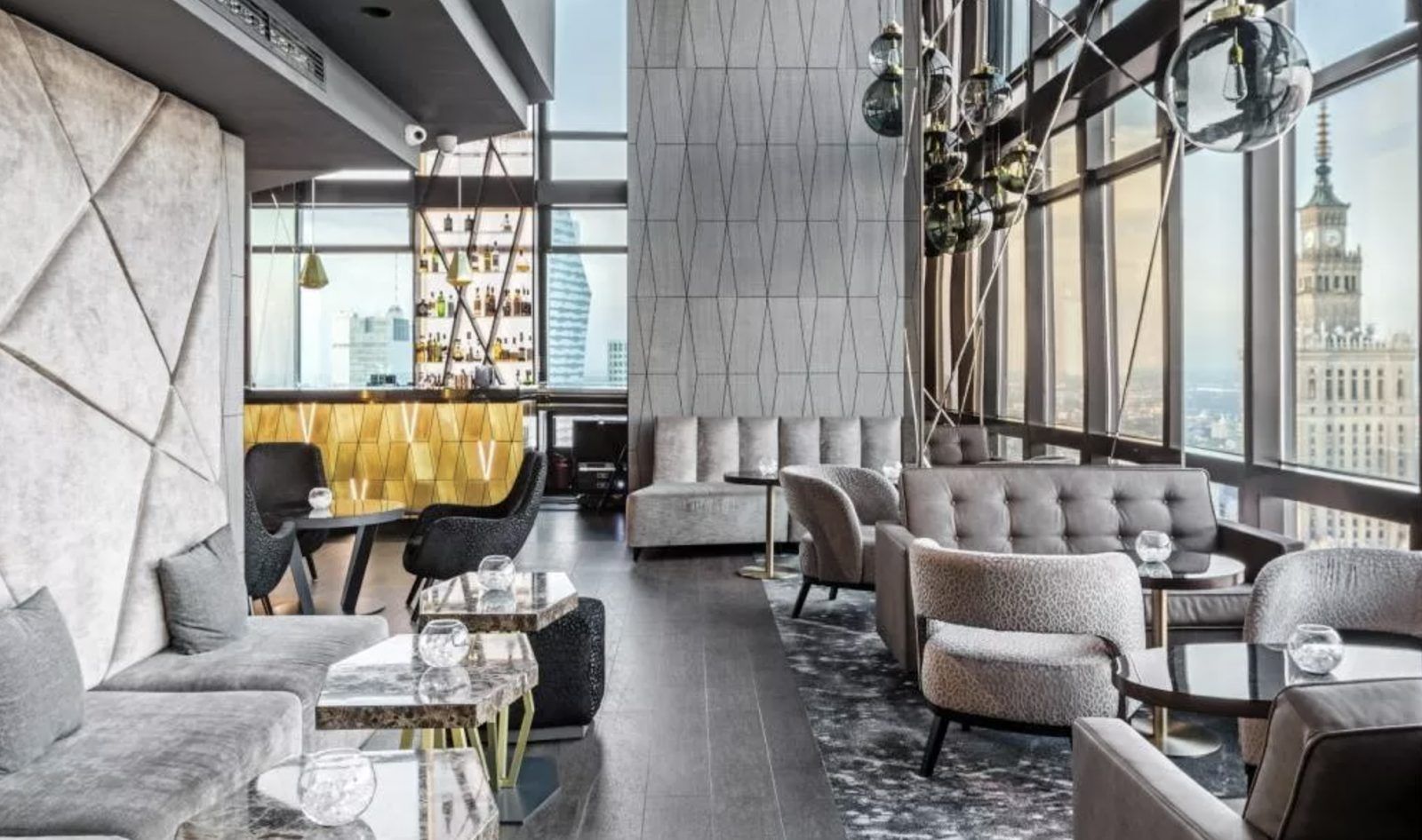 Panorama Sky Bar Warsaw bar interior