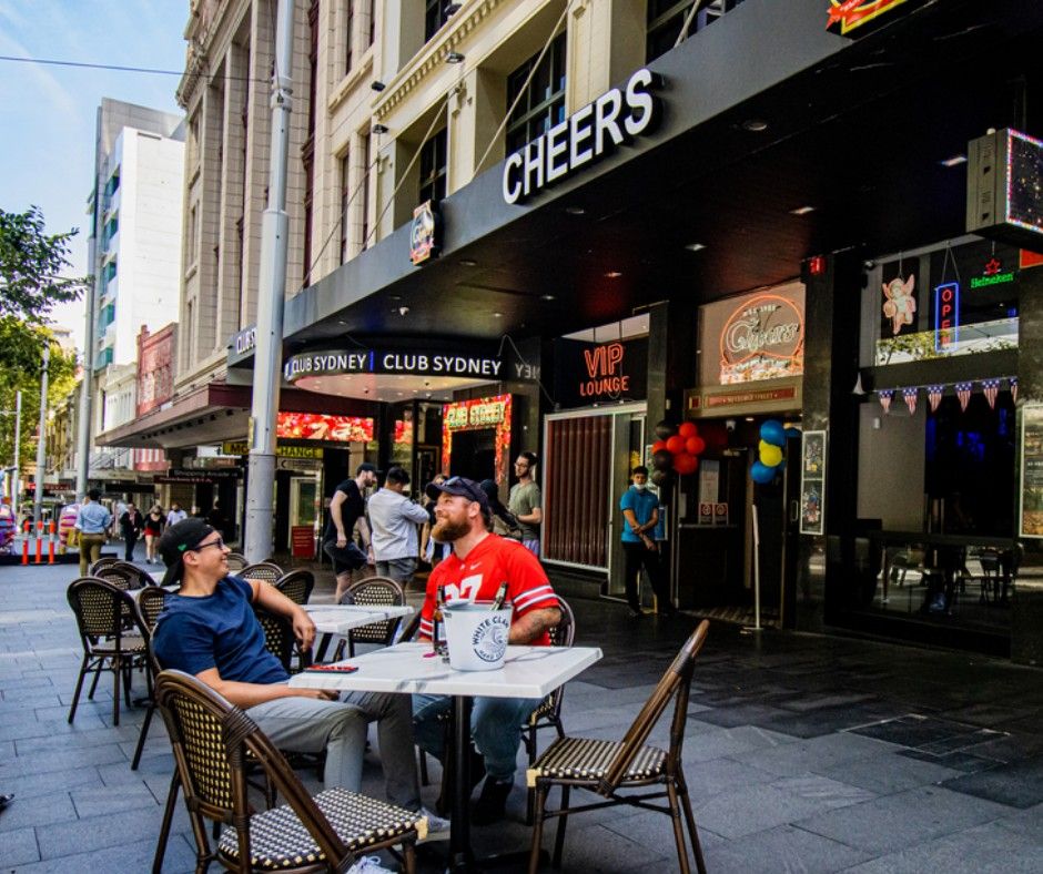 Heritage sports pub interior in The Rocks, Sydney